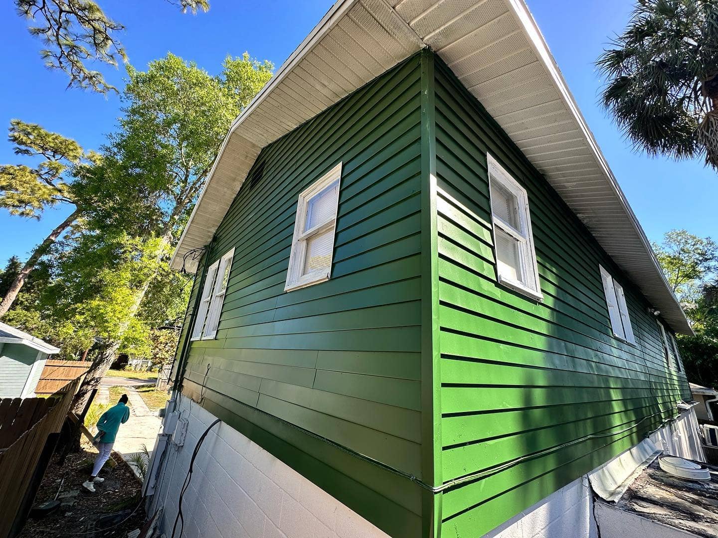 Front door of white house
